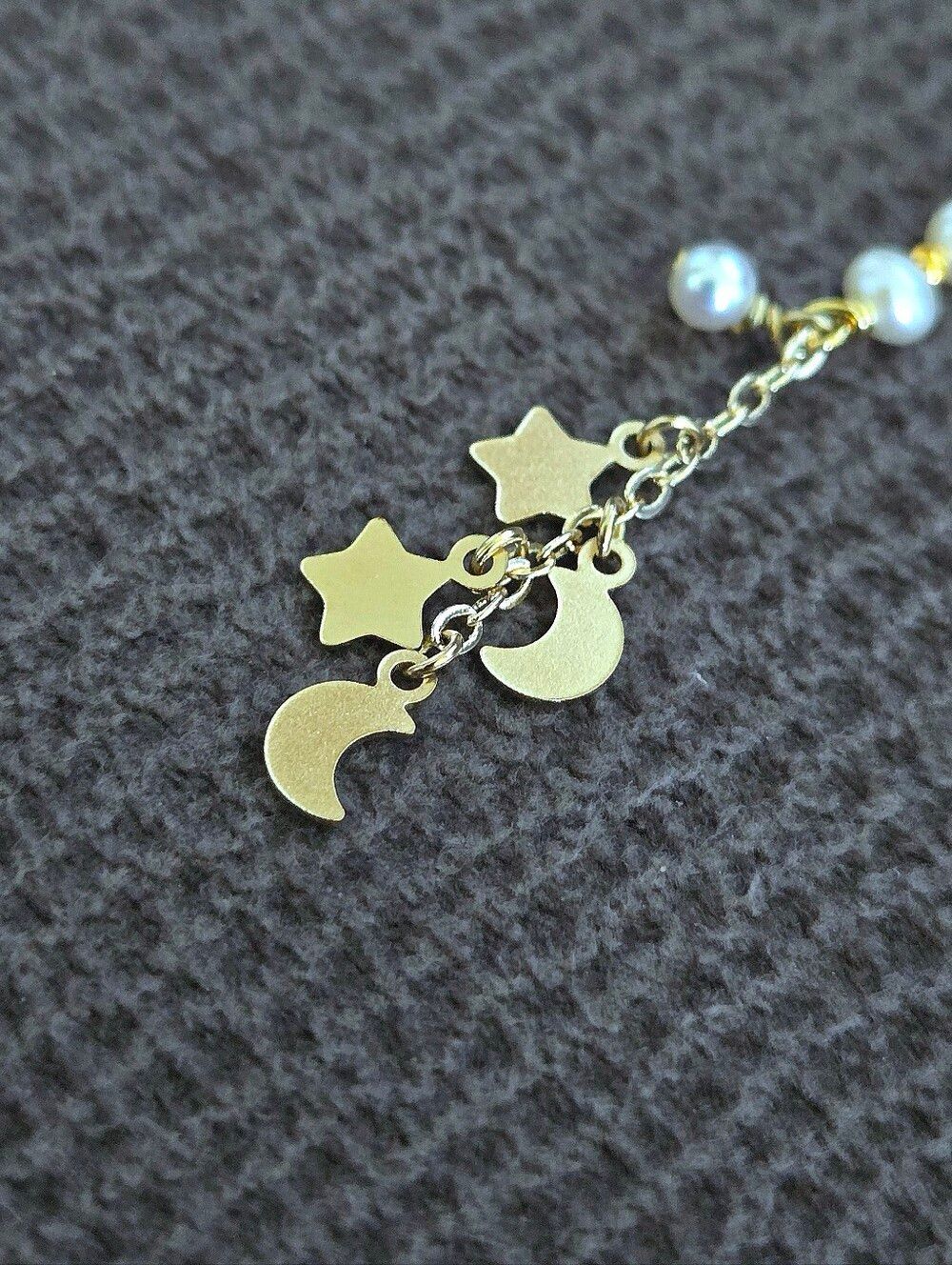 La Meno Moon🌙 and Star⭐ Dangle Earrings - Picture 8 of 14